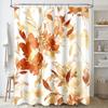Floral Shower Curtain, Bathroom Watercolor Floral Shower Curtain, Modern Abstract Decorative Fabric Shower Curtain Suit