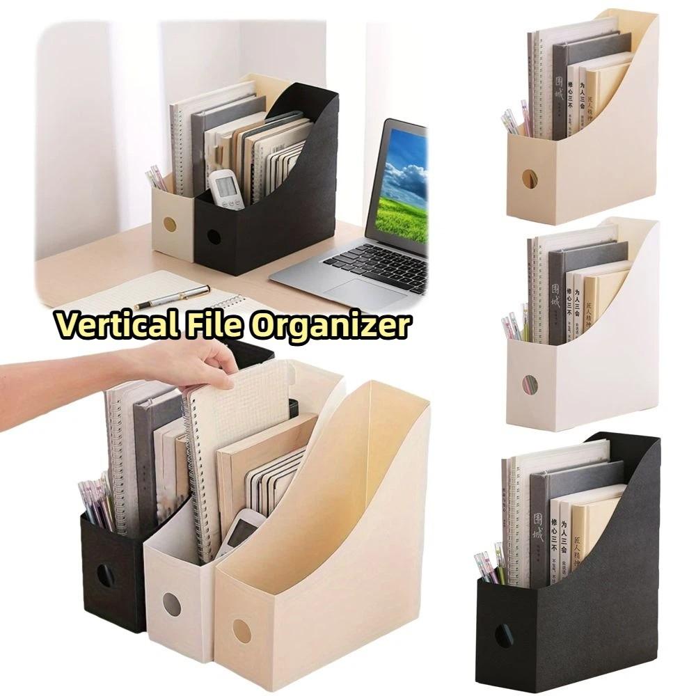 Multi-Tier Vertical File Organizer Adjustable Storage Box Document Holder Desktop Storage