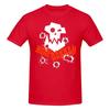 Autumn and Winter Fashion Abstract Printed Short Sleeved T-shirt, Thick Pure Cotton Round Neck High-quality Casual Style T-shirt