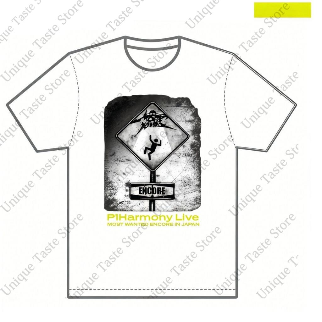 P1Harmony P1ustage H  MOST WANTED T Shirt Kpop Fashion P1H Fans Clothes High Quality Unisex Women Cotton Short Sleeve Tshirt Tops