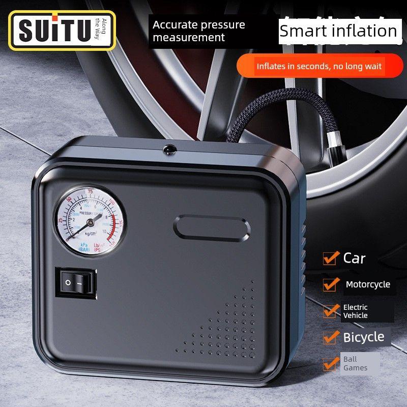 Car Air Pump Portable Electric Tire Inflator for Cars High-Power 12V Air Pump Cylinder