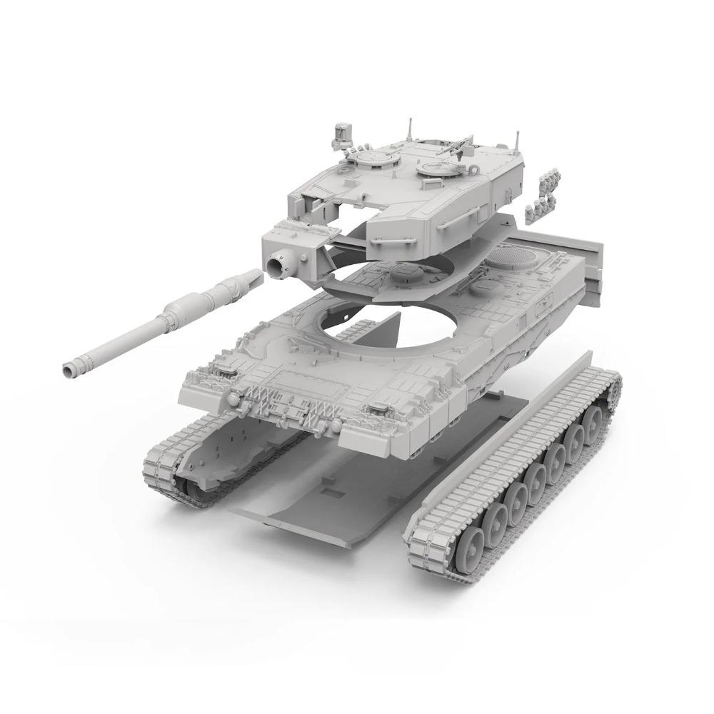 MENG 1/72 German Leopard 2A4 Main Battle Tanks Assemble Figure Whole Set 72-009 Model Assembly Uncolored Plastic Toy Gift