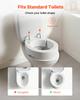 VEVOR Raised Toilet Seat, 136.1 Kg Load Capacity, 88.9 Mm Lift Height, Commode Elevated Toilet Seat Riser with Enlarged Opening for Seniors, Elderly