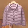 2025 Kids' Autumn-Winter Lightweight Down Short Jacket - Stand-Up Collar, Warm for Boys & Girls