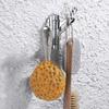 Rotating Kitchen & Bathroom Wall-Mounted Coat Hook with Three Movable Hooks