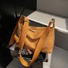Pu Leather Casual Autumn Winter Shoulder Tote Soft Matte Suede Leather Women's Bag 2 Set Messenger Bag Adjustable Strap Handbags