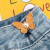 1 Pair Adjustable Butterfly Jeans Waist Clip, Detachable No Sew Waistband Resizer, Magic Waist Reducer Button