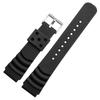 22mm 20mm 24mm Silicone Dive Strap for Seiko 5/SKX007/Turtle/Samurai – Black Blue Waterproof Watch Band with Pin Buckle