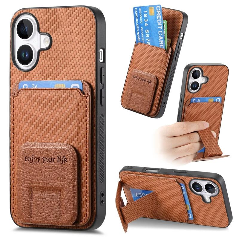 For Redmi 10 10A 10C 12 14C 14R 15 15C K40 K50 K60 K70 K70E Ultra Pro Plus 4G 5G Case Carbon Fiber Shockproof Cover Card Holder Car Magnetic Mount