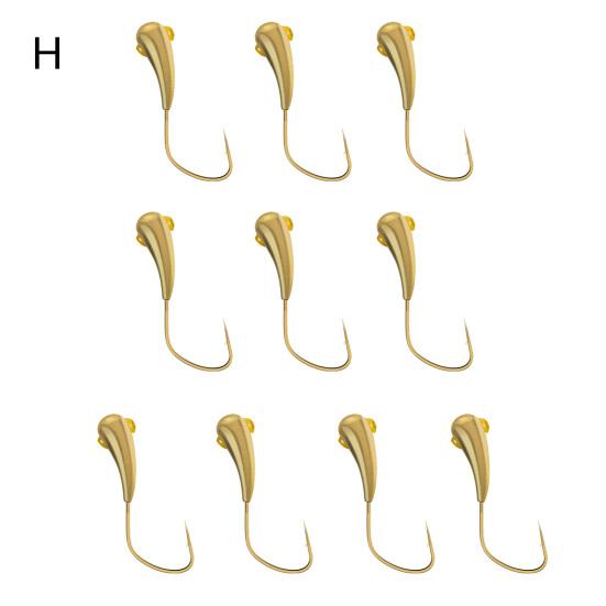 10Pcs Copper Head Pilgrim Hooks 45 Degree Angled Wolf Tooth Design Great Hardness High Pressure Flattened Fishing Hooks