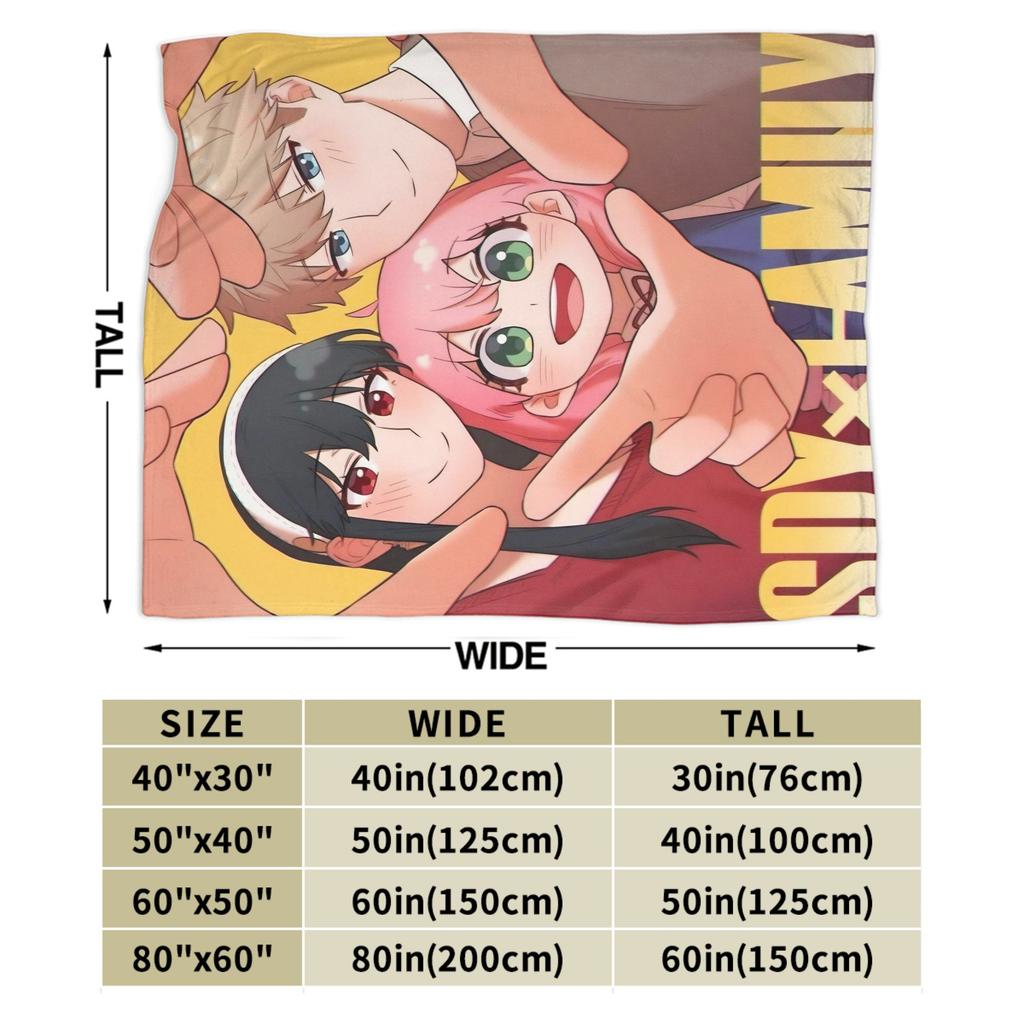 S-Spy X Family  Anya Forger  Flannel Blanket Throw Blanket for Living Room Travel Office Street Trend Bedspread Sofa Bed Cover