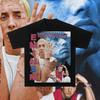 Rapper Eminem Print T-Shirt Herren Damen T-Shirt Trend Hip Hop Rock Übergroßes Kurzarm-Tee Sommer Baumwoll-T-Shirts Kleidung Oberteile