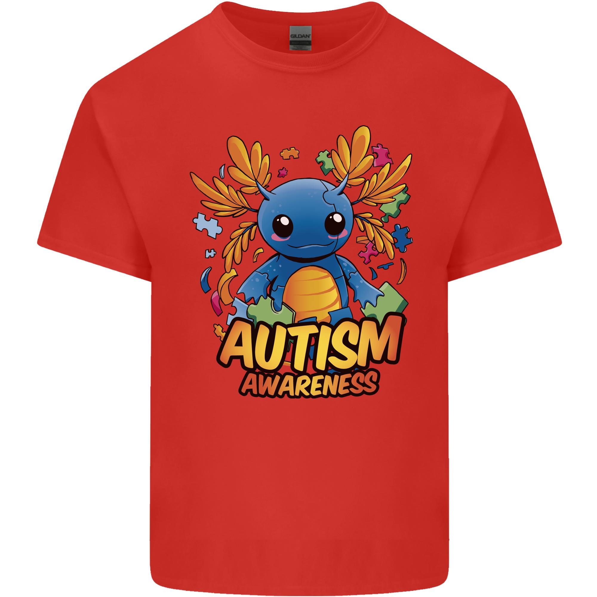 Axolottle Autism Awareness Autistic Unisexs Light Cotton TShirt S