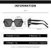 Gradient Large Frame Square Sunglasses Women Men High Quality Exquisite Luxury Brand Sun Glasses Travel Lady Man Glasses UV400