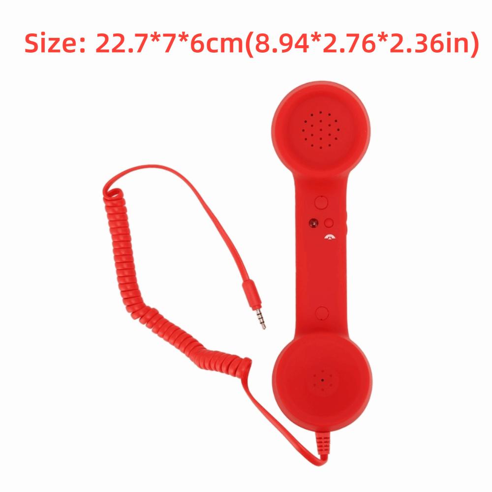Wired Connection 3.5mm Plug Handset Adjustable Tone Radiation Proof Handset Telephone Conversation
