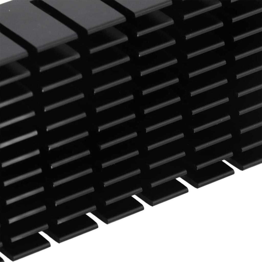 2-Piece Heatsink, Black Groove Heat Dissipation Plate, Cooling Fins, Aluminum, Thermal Runaway Prevention, Heat Dissipation Module, 120x40x20mm,