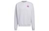 adidas Sweatshirts Unisex Light Heather Gray Crew Neck Moderate Regular IC7769