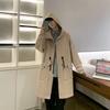 Jarní a podzimní mládežnická větrovka pánská ve stylu Hongkongu středně dlouhá ležérní s kapucí korejská edice trendy pánský kabát