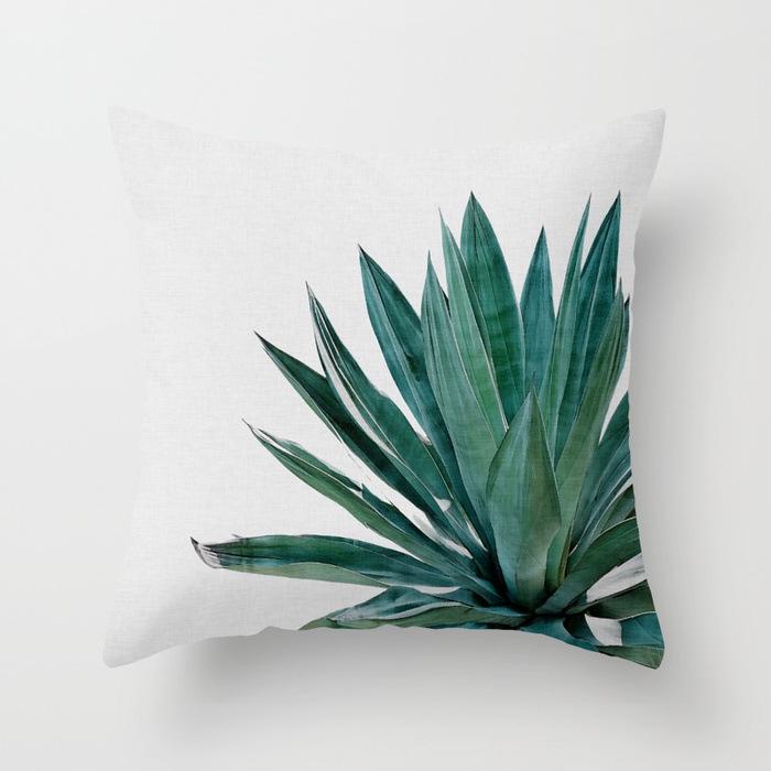 Nordic Style Tropical Plant Cactus Pattern Cushion Cover Sofa Car Office Pillowcase Home Decor Pillowcase