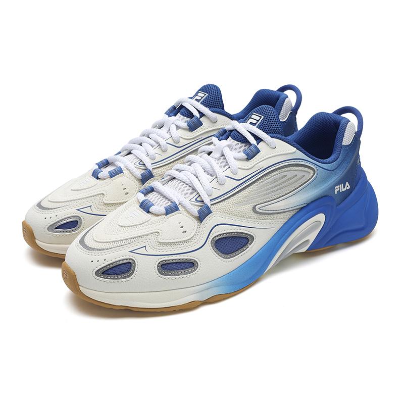 Fila Blur 2025 Fashion Trend Versatile Color Block Supportive Lifestyle Casual Shoes Men Casual Shoes White Blue F12M532120FWA