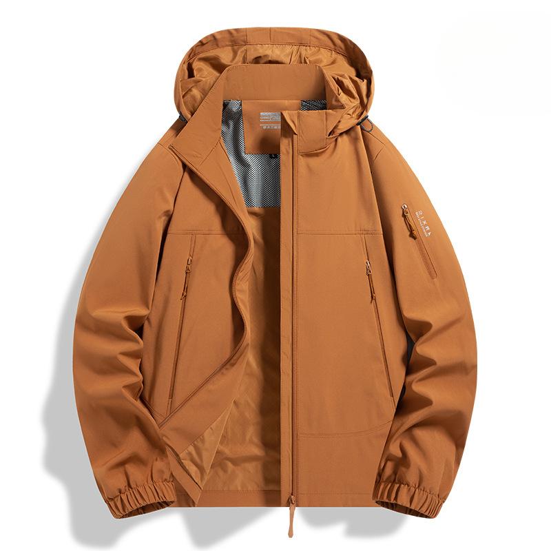 Outdoor Jacket for Men and Women, Windproof and Waterproof Single-pull Jacket for Men and Women, Mountaineering Suit, Removable Hooded Jacket