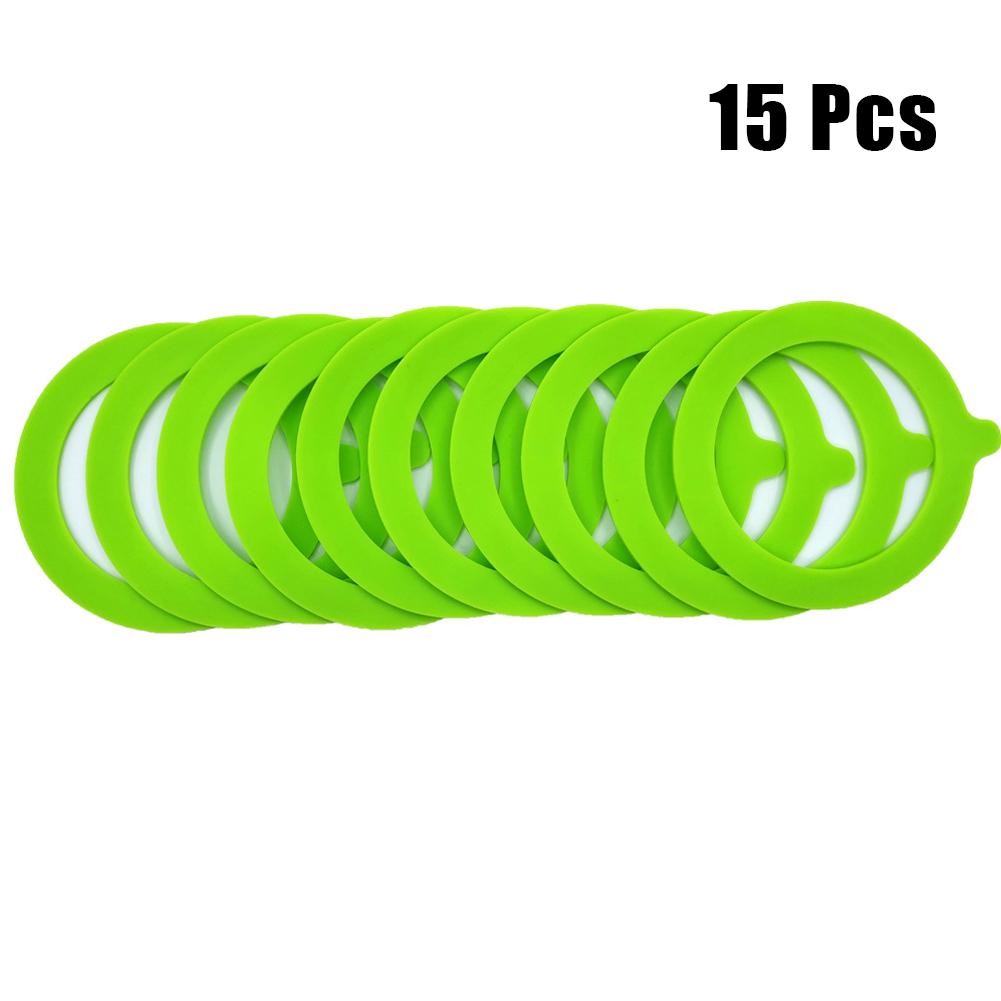 Bathroom Items Sealing Ring Seals Rings Silicone Replacement Gasket Reusable 15pcs Airtight Rubber For Jar Lids