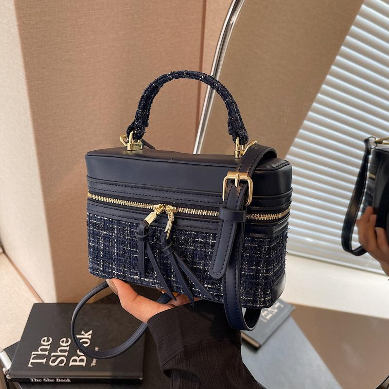 

Новая женская сумка-коробка, сумка на плечо, сумка через плечо, женская сумочка, модная маленькая квадратная сумка, текстура чёрный