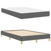 Box Spring Bed with Mattress Dark Gray 120 x 190 cm Fabric