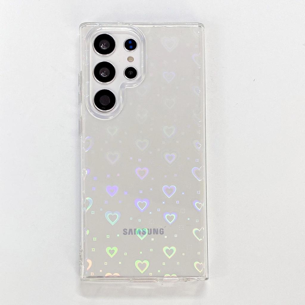 Samsung S26 Ultra Anti-fall Transparent Heart Phone Case