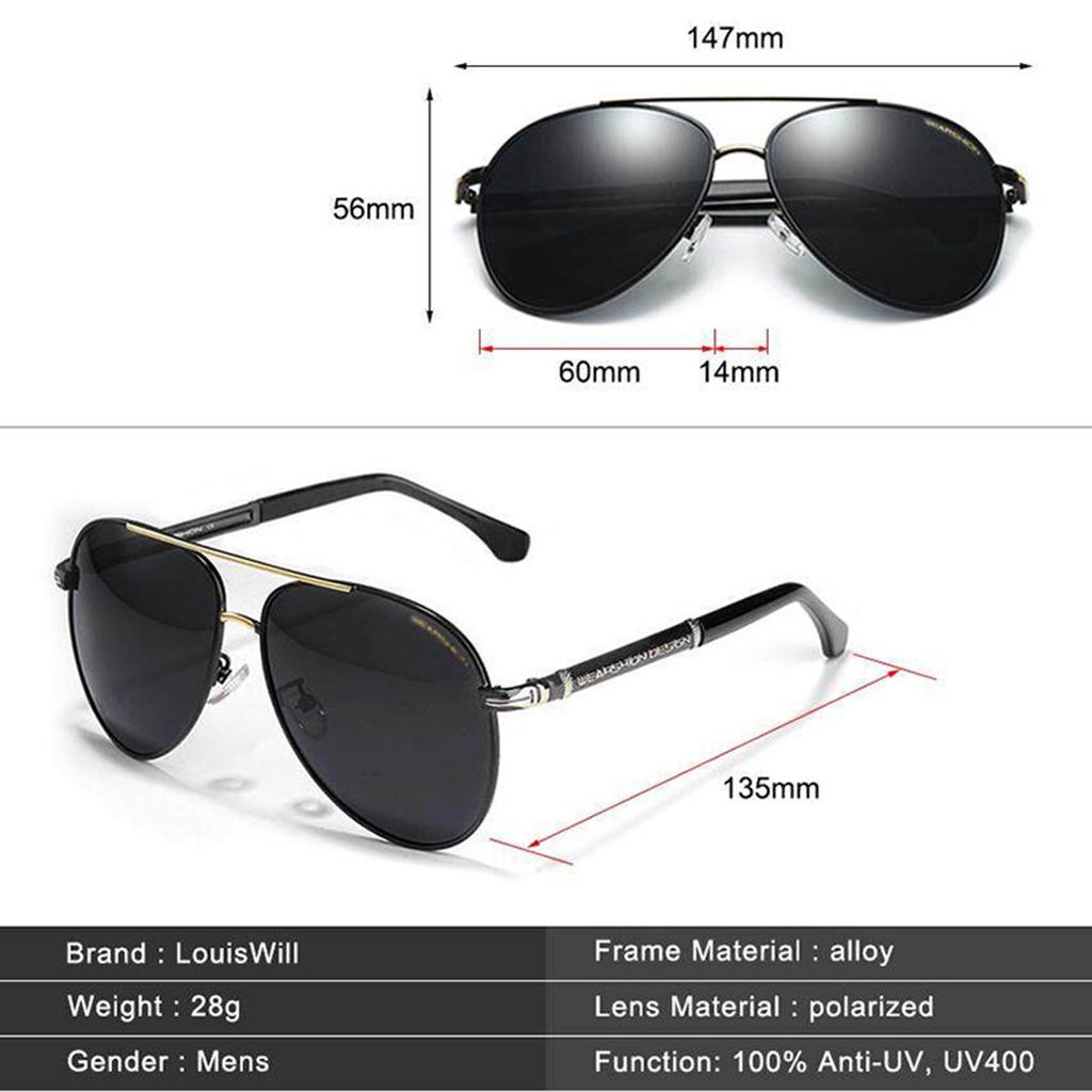 Shades Oversized Polarized Sunglasses for Mens Outdoor Sun Glasses 100% UV Protection  Lightweight Eyewear
