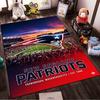 New England Patriots Logo Fan Teppich Design Rutschfester Teppich geeignet für Wohnzimmer und Schlafzimmer Sofas Sofas