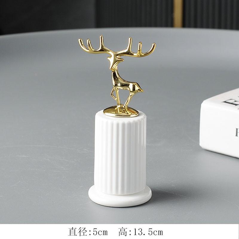 Luxury Toothpick Jar Decoration Living Room Home Personalized Creative Cotton Swab Box Storage Box European Desktop Ornaments