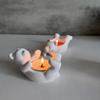 Candle Holder Silicone Mold Candle Bracket Molds Bear Shape Handmade Art Supplies Suitable for Making Candle Holder