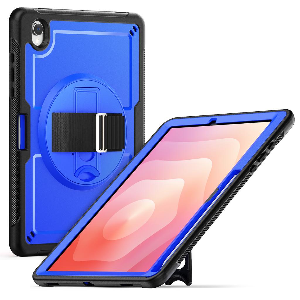 For Samsung Galaxy Tab S11 Case Hand Strap Kickstand PC + TPU Tablet Cover with Pencil Holder