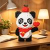 Apple Heart Panda LEGO Compatible Summer Toys: Children's Puzzle & Building Blocks Set