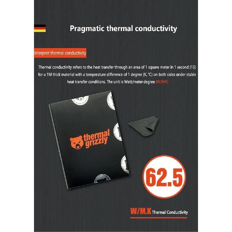 Thermal Grizzly Carbonaut 0.2mm Carbon Thermal Pad Non-Adhesive Flexible Reusable CPU/GPU/PS4/Motherboard Thermal Silicone Pad