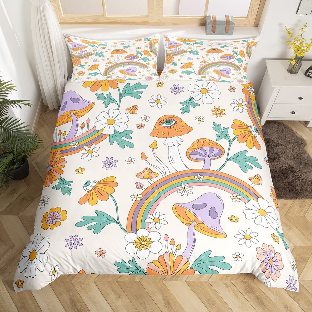 Rainbow Duvet Cover For Kids Boys Girls Queen Lightweight Down Quilt Covers Room Decor 2 Pillowcases 1 Duvet Cover No Comforter