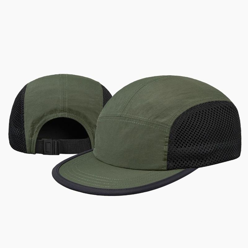 Ultraleichte 5-Panel-Netzkappe Schnelltrocknend Atmungsaktiv Laufkappe Outdoor-Sportmütze Für Radfahren Baseball Trailrunning Snapback-Mütze
