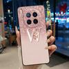 Cover For Tecno Camon 40 Premier 5G Case New Letter With Flower Shiny Starry Sky Soft Silicone Black Back Anti-scratch Cover