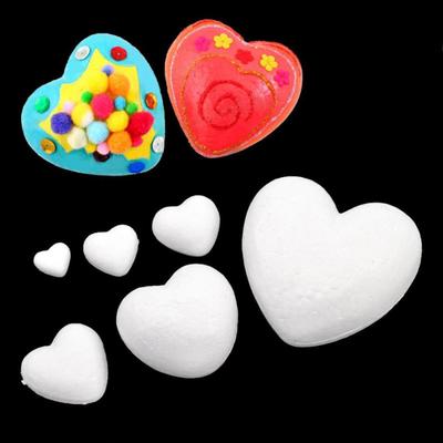White Foam Styrofoam Polystyrene Modelling DIY Craft Heart Shape Party Decor