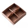 OLOEY Black Walnut Partitioned Fruit Box with Handle