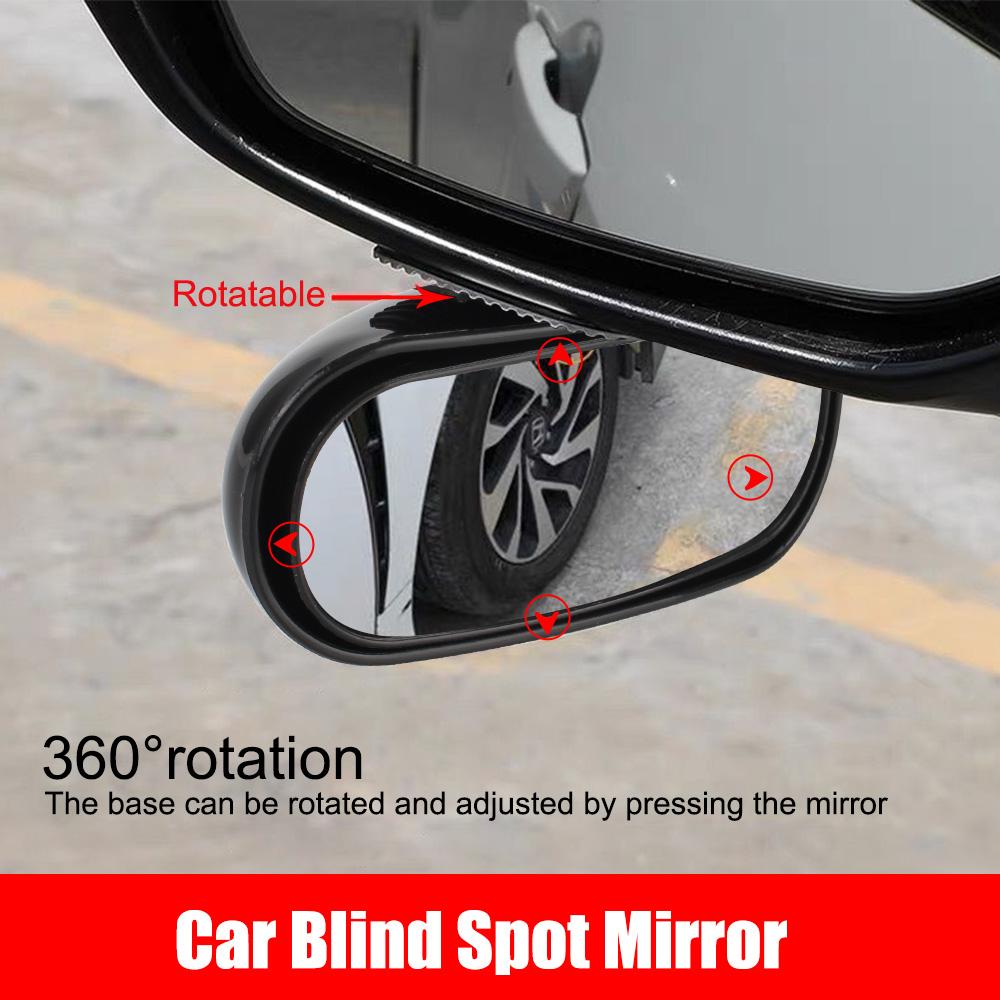 Auxiliary Rear View Mirror 360° Adjustable Universal Reverse Blind Spot Car Mirror HD Glass Wide Angle Side Rear Mirrors