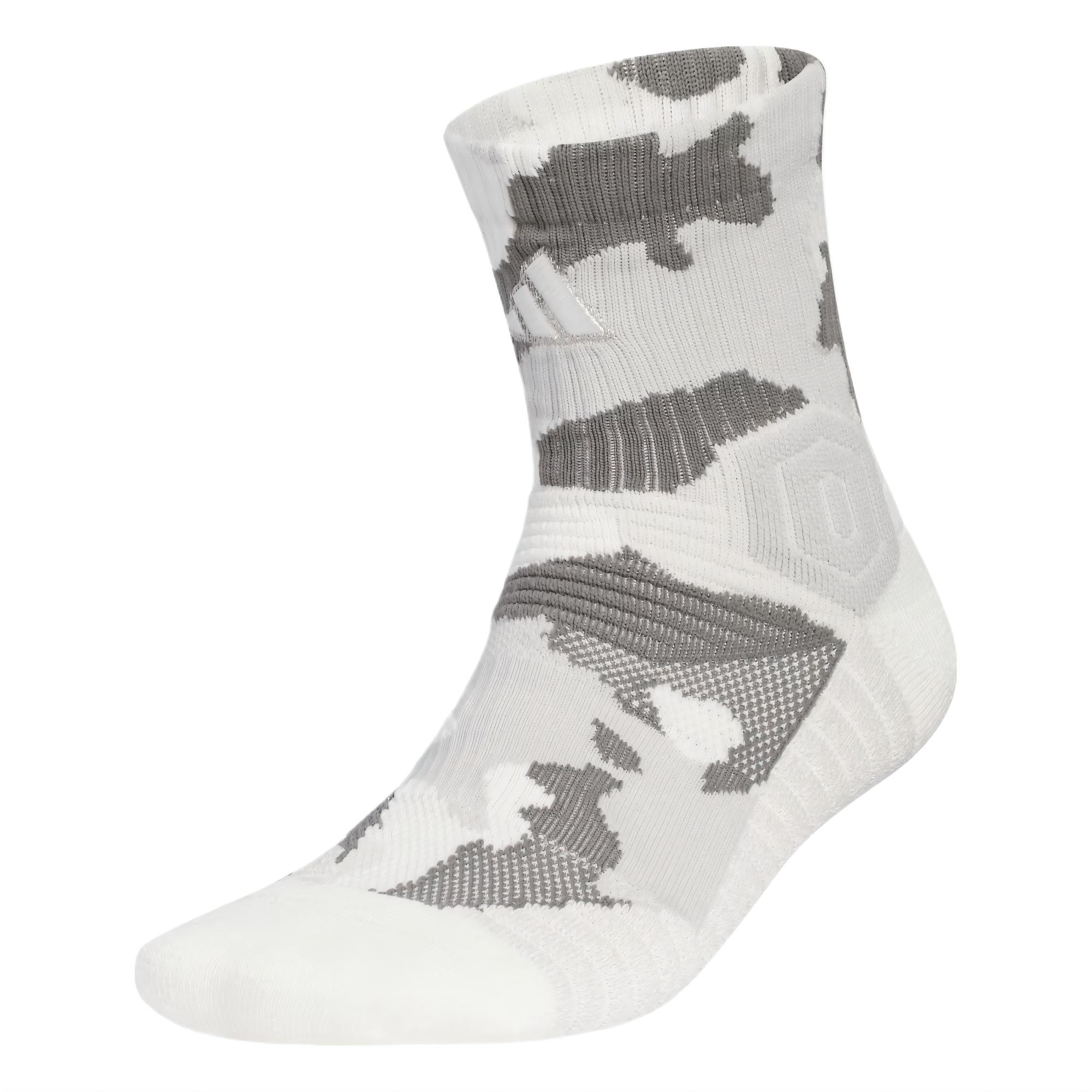

Adidas Crew Socks Unisex Bright White Gray KE7785 L