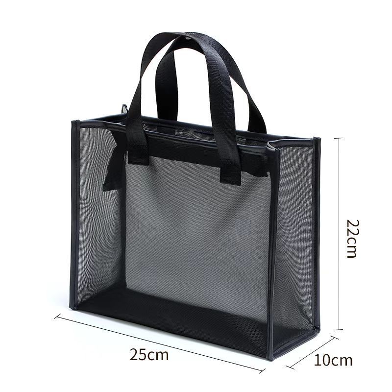 Travel Makeup Bag With Mesh Organizer For Cosmetics And Toiletries In Polyester Fabric