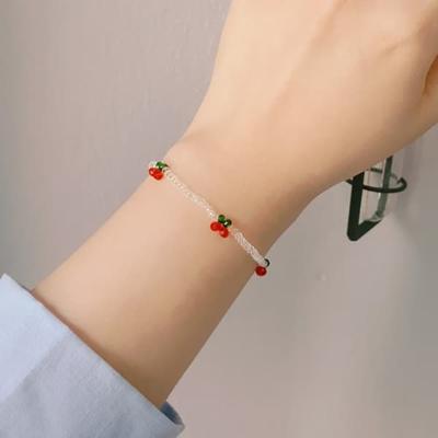Women's Daily Cherry Cherry Beads Layered Bracelet