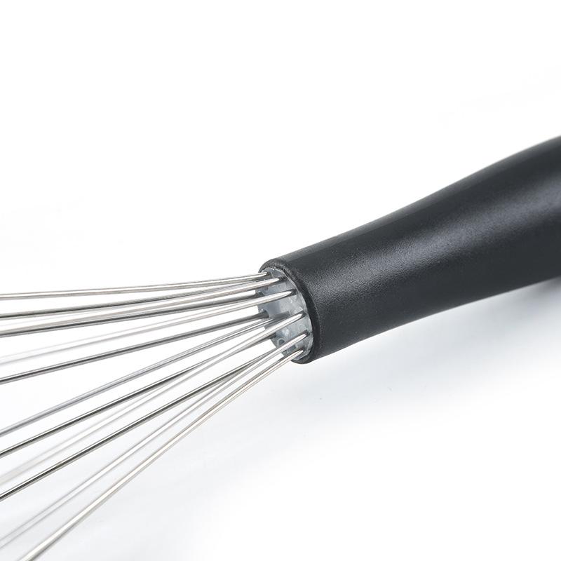 Nerezový šlehač vajec s gumovou rukojetí - ruční mixér na pečení a zpěňování