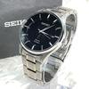 Used Good Condition SEIKO Solar Titanium Watch Black Dial Date Men's Lightweight Box Included Black Dial Working Item