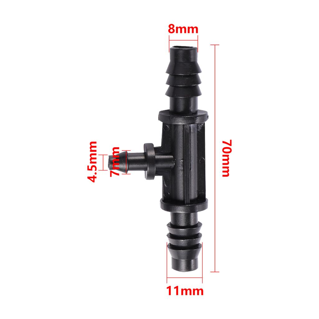 5Pcs 3/8" 1/4" Hose Barb Connector Irrigation Fitting Drip Irrigation Barb Coupling 8/11mm 4/7mm Tubing Joint Water Tank Adapter