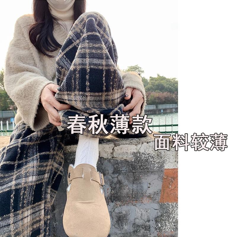 Marineblaue und karierte Samthose für Kinder im Herbst und Winter, hochtailliert und figurbetont, weite Beinhose, lässige und dicke Hose