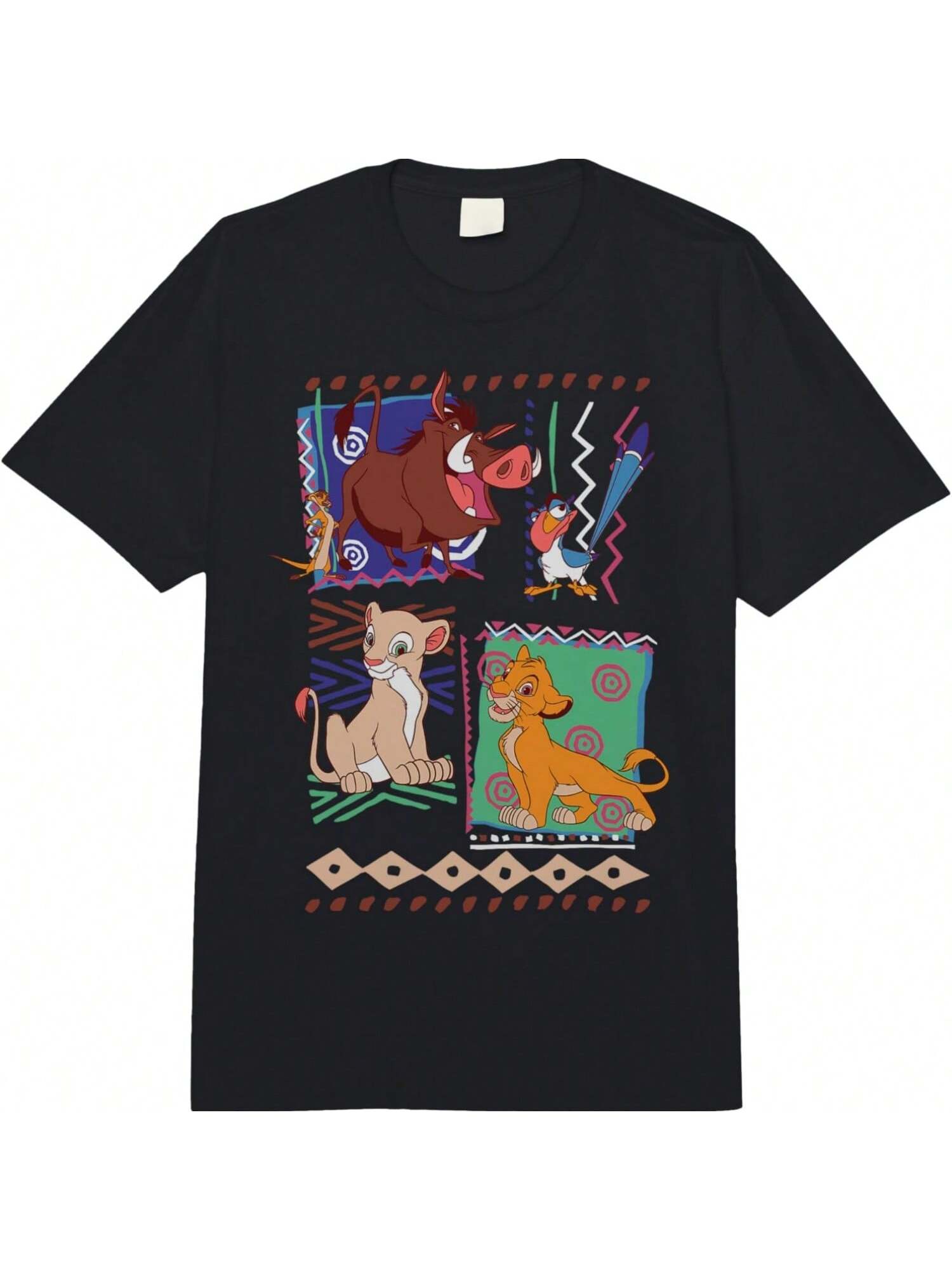 

Disneyss Lion King Simbas And Timon Graphic Comfort Colorss Adult Heavyweight T-Shirt XXXXXL чорний